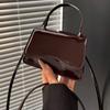 Chic Glossy Mini Flap Bag, Detachable Strap Crossbody Shoulder Purse, Fashion Versatile Everyday Casual Work Handbag Commute