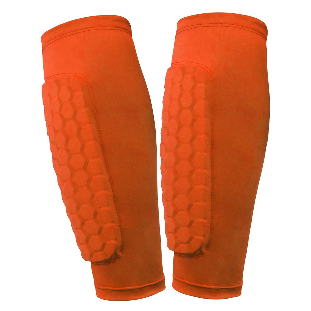 2pc Soccer Shin Pads with Honeycomb Pads Football Shin Pads Breathable Lightweight Calf Protective Gear for Soccer Football