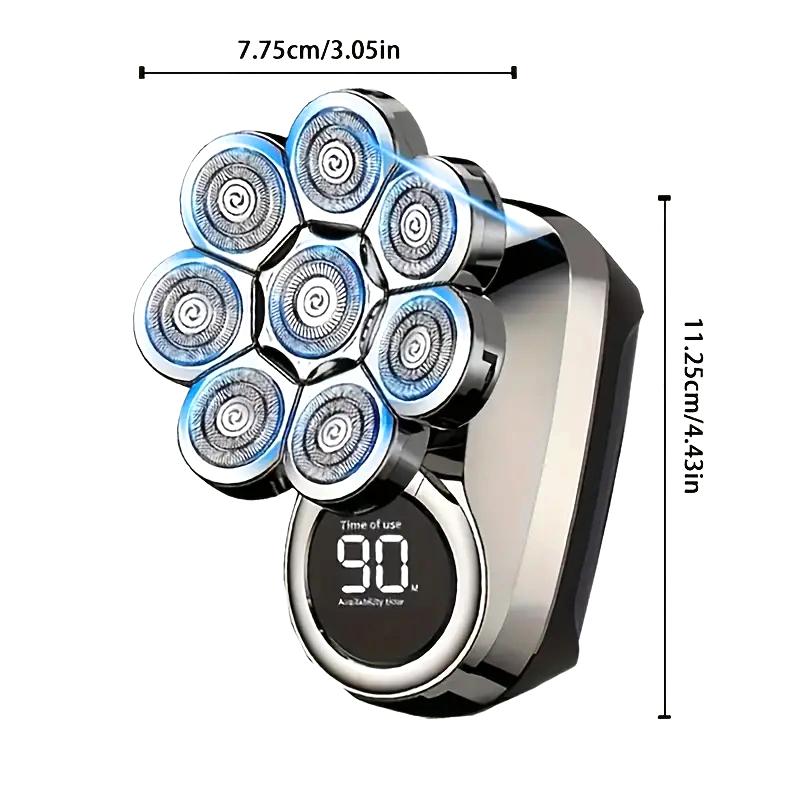 9D Head Shaver For Bald Men Electric Shavers Rechargeable Head Razor Ipx7 Waterproof Rotary Shaver With Led Display Men Gift