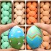 1/10x Wooden Simulation Egg DIY Creative Art Made Unfinished Painted Eggs Party Festival Decoration Children Educational Toys