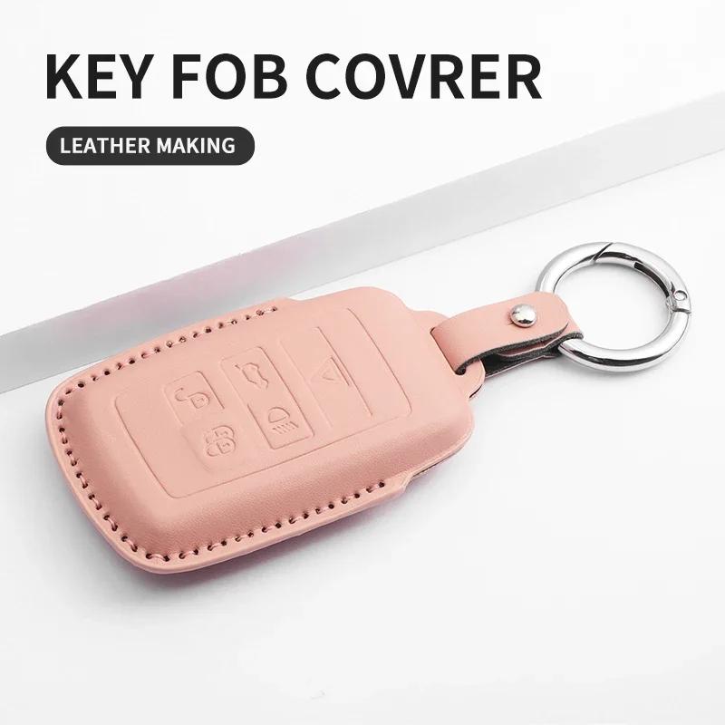 For Land For Jaguar Car Key Case Cover Shell Rover Range Rover Evoque Discovery Sport Velar Xe E-Pace Xf Accessories Pu Leather