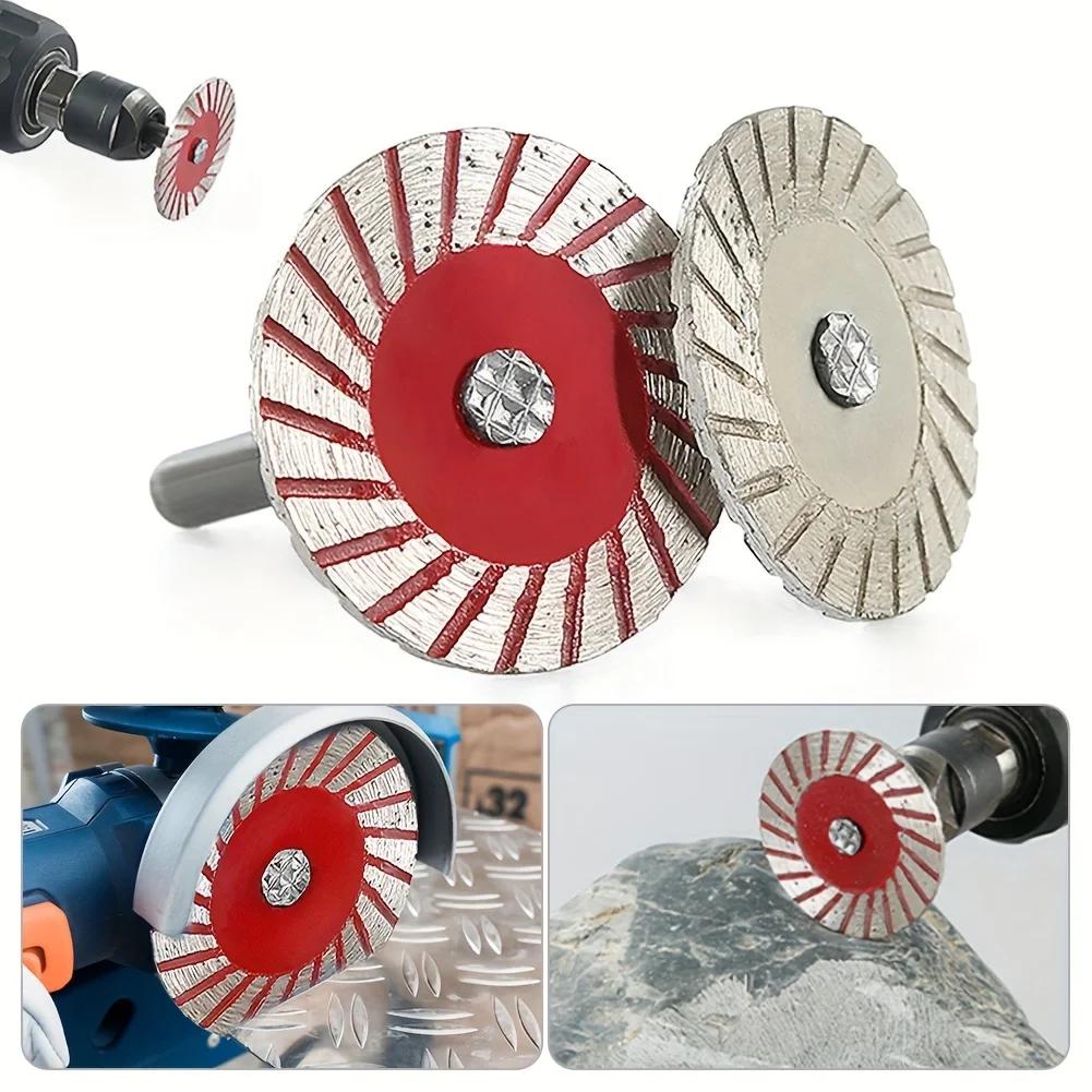 40mm Diamond Cutting Discs, Turbo Mini Carving Saw Blade For Granite Marble Ceramic Tile, Stone Carving Tool With 6mm Shank