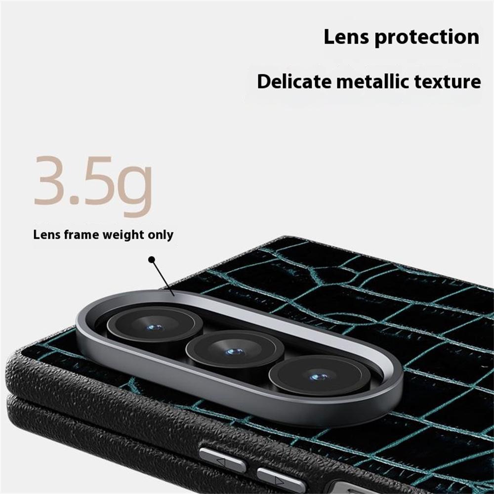ABEEL For Samsung Galaxy Z Fold7 5G Case Compatible with MagSafe Crocodile Texture Micro-Embossing Back Cover