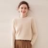 2025 Women's Autumn/Winter Cashmere Round Neck Double-Ply Thick Sweater - Loose, Versatile, Knit Base Layer