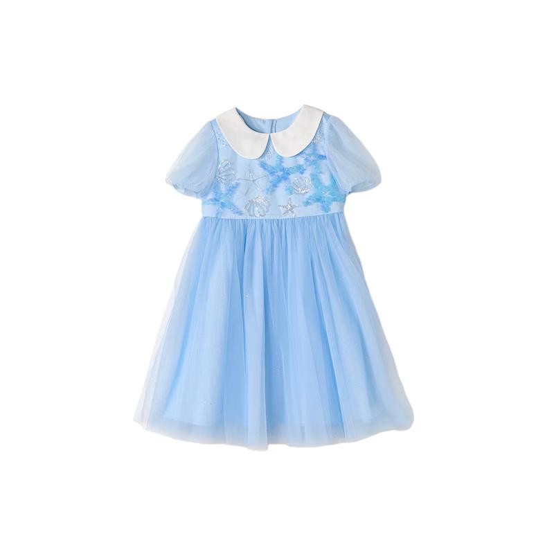 Deesha Girls  Puff Sleeve Mesh Princess Dress 120