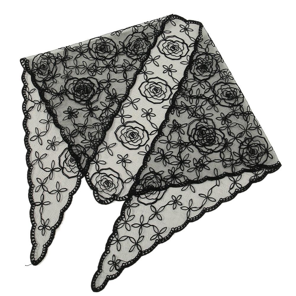 

Тонкий кружевной шарф для волос Ins, ажурная ретро треугольная повязка на голову, винтажная женская кружевная бандана, лето Style 5