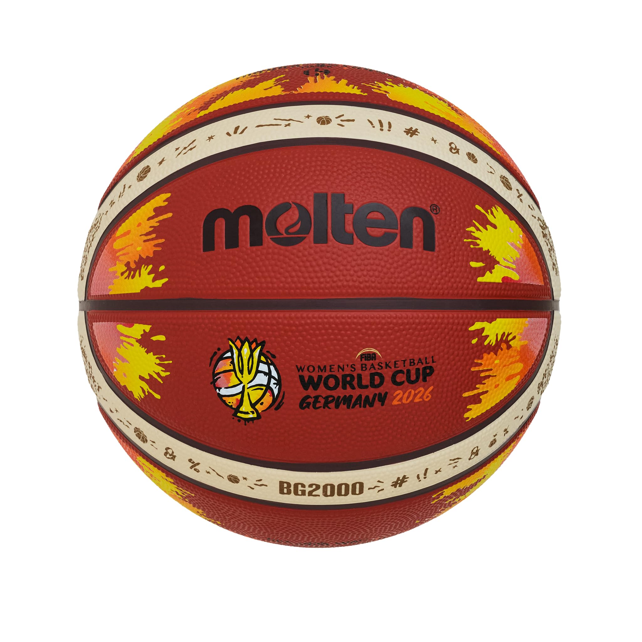 Molten FIBA Basketball World Cup 2026 Replica Size Women s Ball, 6, B6G2000-W6G