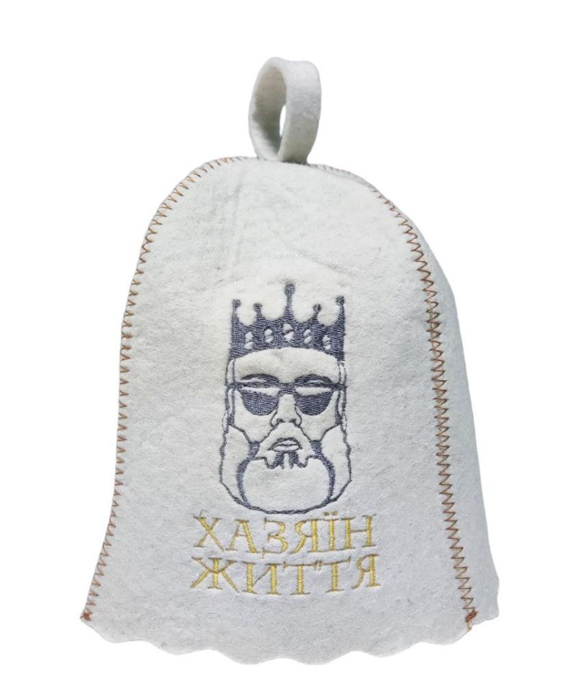 

Шапка для сауни та лазні SUNROZ Господар життя натуральна повсть Біла (SUN-LA-659)