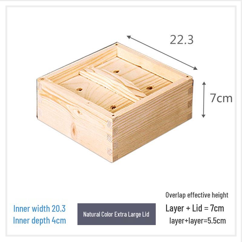Cedar Wood Dim Sum Steamer Basket - Square Xiaolongbao & Rice Rack for Cantonese Tea