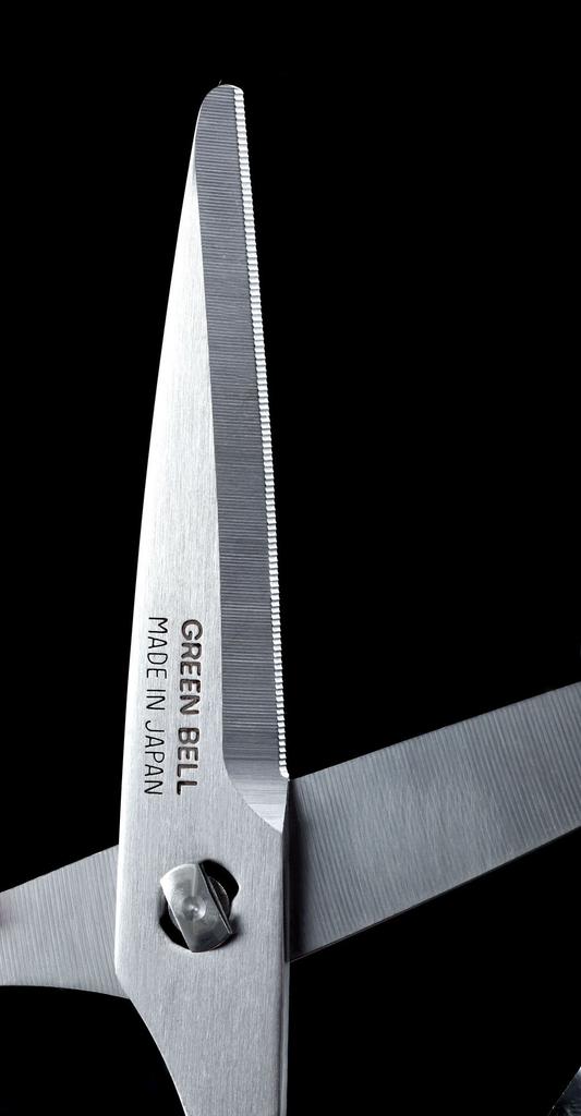 Green Bell Stainless Steel Handy Kitchen Scissors with Holder, Green, G-2008