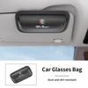 Car Sun Visor Glasses Clip Auto Multi-functional Leather Glasses Box  For Alfa Romeo Giulia Giulietta Stelvio 159 Mito Tonale