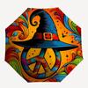 1pc Stained Glass Tree of Life Auto Open Close Umbrella, Portable Folding Design with 8 Bones Iron Frame, Outdoor Umbrella for Fans, Travelers, Daily