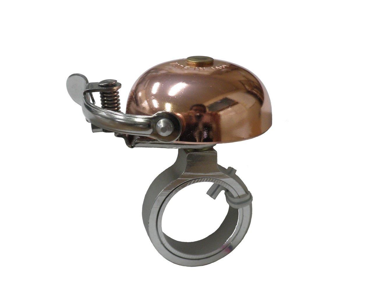 

Ogi Kogyo Made in Japan Bicycle Bell Hibiki Bell A-Head Brass Copper Brown, Brass Plated, Bowl Diameter 45mm, Mounting Diameter 28.6mm