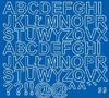 Self-Adhesive Letter Stickers 2.5 Cm Stickers Blue Matte