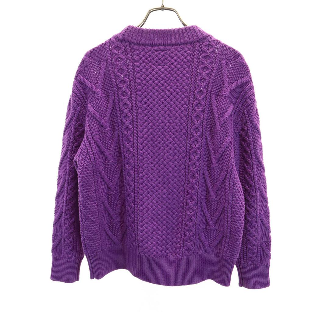 BATONER Made In Japan Long Sleeve Gauge Knit 1 Purple Sweater Women Used