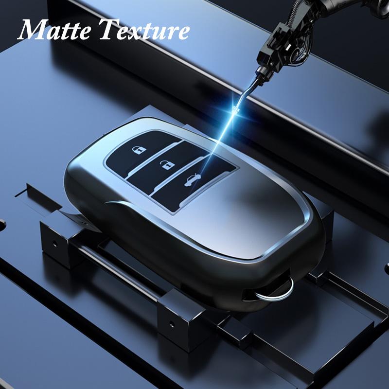 New Car Key Case Cover Shell For Toyota Chr Hilux Fortuner Land Cruiser 200 Camry Corolla Crown Rav4 Highland Keychain