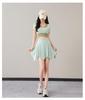 Women's Summer 2025 Quick-Dry Sportswear Set: Pleated Tennis Skort and Fitness/Yoga Outfit