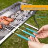 Stainless Steel Folding Portable Charcoal BBQ Grill and Utensils