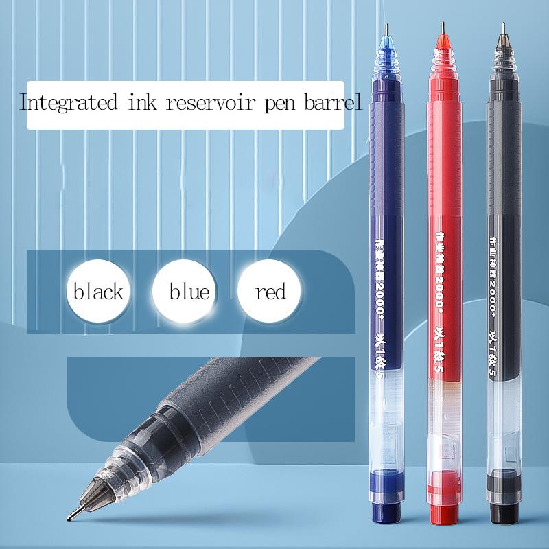 M&G 0.5mm Gel Pen Visible Ink Level Black/Blue/Red Barrel Long Writing Life Up To 2000 Meters Suitable for Students And Office U