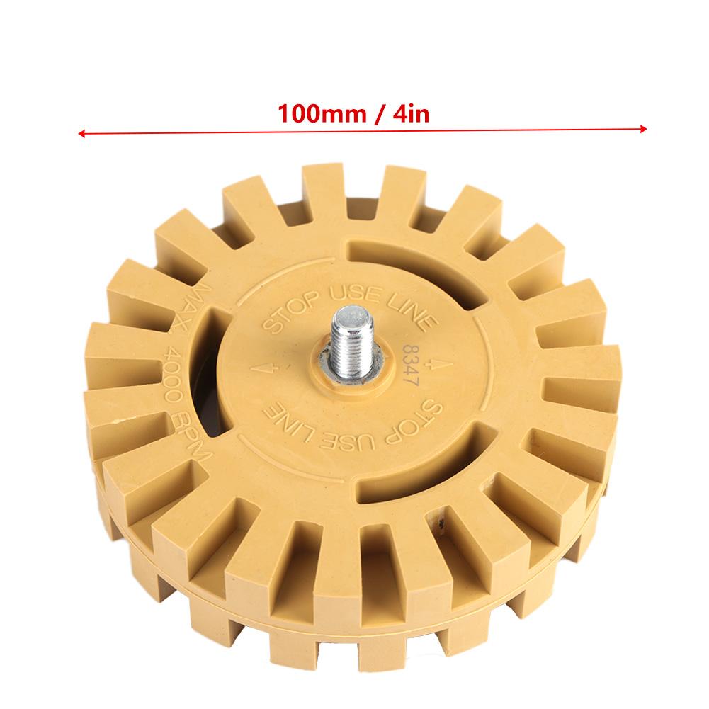 100mm 4in Grinding and Polishing Zigzag Teeth Shape Rubber Wheel Eraser(Shank)