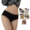 6pcs Women Underpants Seamless Letter Pattern High Elasticity Printed Underpants for Lady Black White Gray Yellow Green