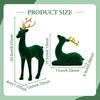 Reindeer Figurines Tabletop Ornaments Resin Christmas Decor Creative Modern Elk Sculptures for Farmhouse Desktop Office Gifts