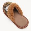 LISA LARSON Checkered Fur Hedgehog Slippers Nordic Style Lisa Larson Room Shoes for Women and Size [Cute Men] (Brown, M)