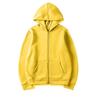 Unisex Hooded Zip-Up Sweatshirt Solid Color Casual Long Sleeve Pullover Men Women Winter Loose Fit