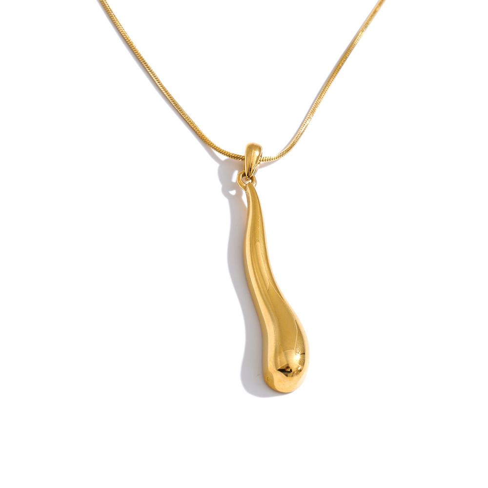 

Yhpup Stainless Steel Golden Platinum Color Pendant Necklace Distinctive Fashion Daily Modern Metal Jewelry Water Resistant