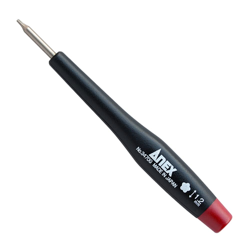 ANEX Precision Special Screwdriver, Type, 5-Groove, 1.2mm, No.3470-G чёрный