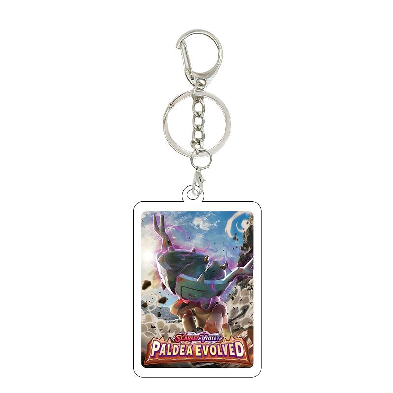 Anime Cartoon Gengar Psyduck Mew Bulbasaur Anime Game Characters Acrylic Pendant PKM Ptcg Decor Key Chain Ring for Fans Gifts
