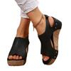2025 New Summer Women's Platform Wedge Sandals Large Size Platform Fish Mouth Sandals Wedge Sandals