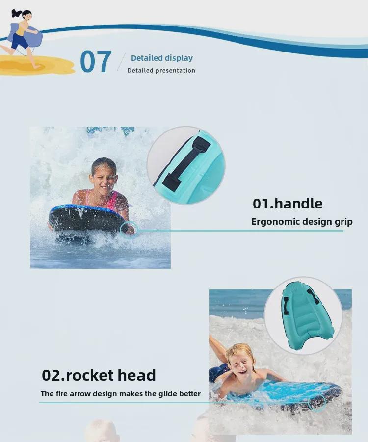 Portable Inflatable Surfboard - Lightweight & Safe for Adults & Kids, Ideal for Swimming, Surfing & Watersports