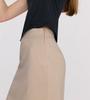 High Waist Elastic Bodycon Midi Skirt with Slit - 2024 Spring/Summer Collection