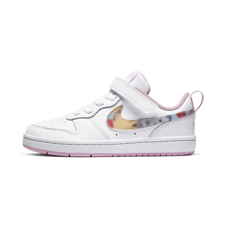 (PS) Nike Court Borough Low 2 SE Floral Swoosh Kids CZ6613-100 EU 29.5