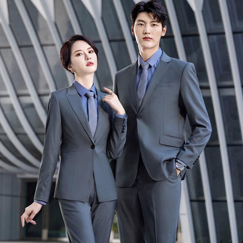 Унисекс деловой костюм-тройка с окантовкой 2XL