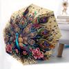 1pc Nature's Beauty Peacock Automatic Opening and Closing Umbrella - Small Umbrella Suitable for Various Occasions N066
