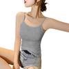 Damen Slim-Fit Camisole Spaghettiträger Ärmelloses Tanktop Rundhalsausschnitt Cami Shirts Sommer Basic Unterhemden