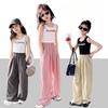 Girls' Wide Leg Pants Summer Thin Mosquito Proof Pants Yamamoto Pants Children's Summer Ice Silk Casual Pants