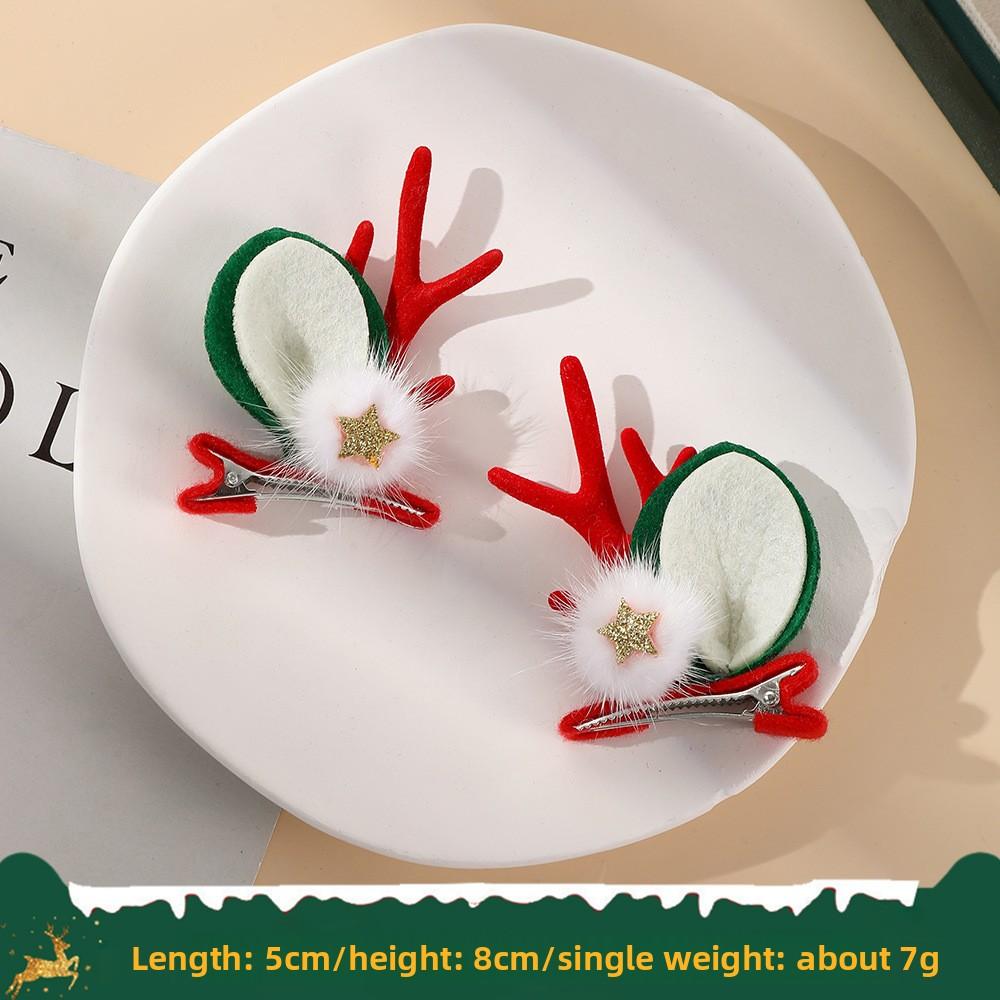 

Різдвяні шпильки для волосся з оленячими рогами, новорічні шпильки для волосся, шпильки-качечки з оленячими рогами, милі та ніжні головні убори