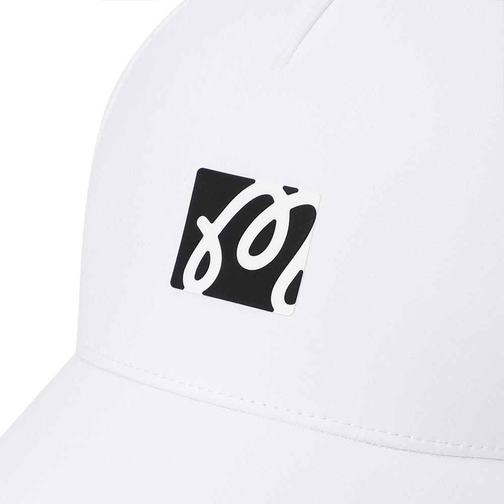 MALBON GOLF Performance Stretch Perforated Ball Cap White
