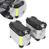 Motorcycle Side Box Aluminum Alloy 28L Hard Side Saddlebag Box with   Lock and Handle Replacement For