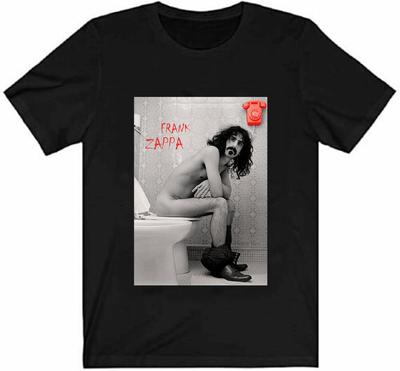 Frank Zappa Sitting On the Toilet T Shirt Size S M L 234XL Black BSS05 Unisex T-Shirt