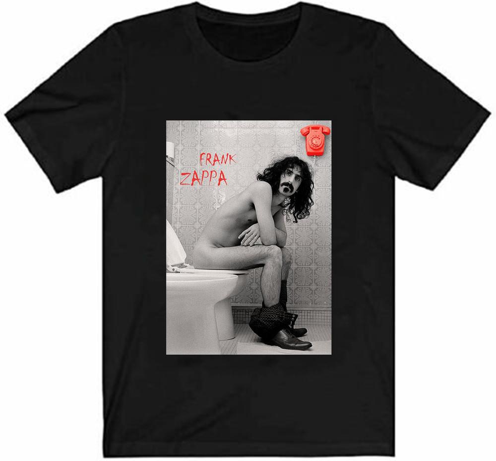 Frank Zappa Sitting on the toilet T shirt Size S M L 234XL Black BSS05 Unisex T-Shirt XL