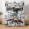 Spy X Family Print Flannel Blanket High Quality Warm Comfortable Cover for All Seasons Perfect for Gifts Home Decor