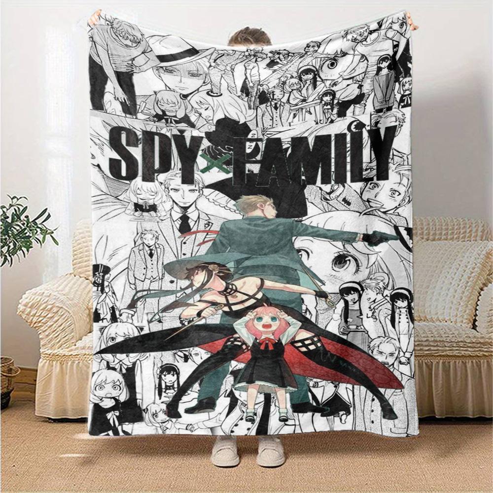 Spy X Family Print Flannel Blanket High Quality Warm Comfortable Cover for All Seasons Perfect for Gifts Home Decor