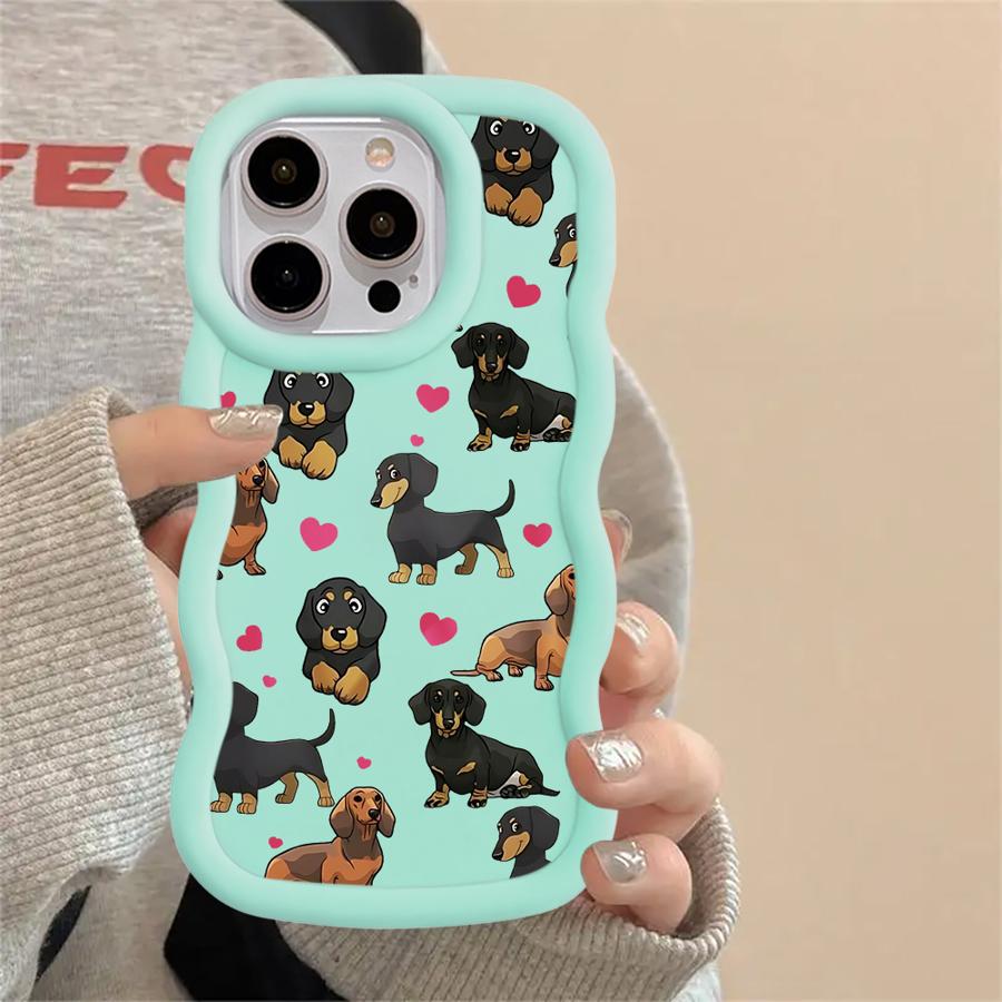 Case for iPhone 11 13 14 8 16 Pro Max 15 Plus 17 Air XR 12 Soft Phone Cover Interesting Dachshunds