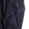 DIANE VON FURSTENBERG Frill Long coat S Navy Women Used