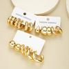 9 Pairs Of Fashionable  Ring Fried Dough Twists Water  Earrings Suitable For Women's Daily Wear