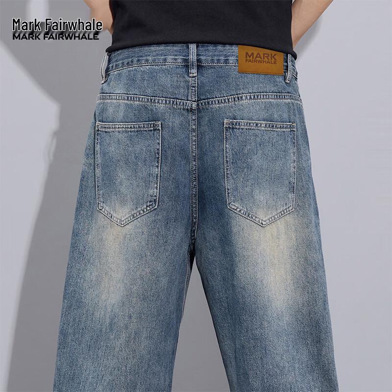 MARK FAIRWHALE Men's Loose Straight-Leg Jeans